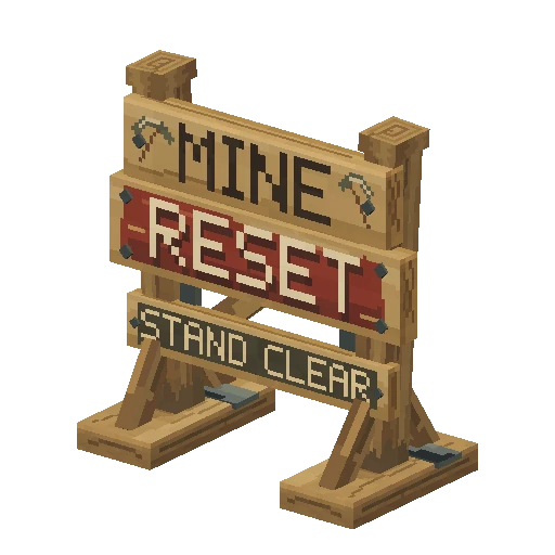 Prison mine reset sign, free Hytale model