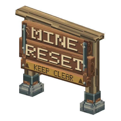 Prison mine reset sign, free Hytale model