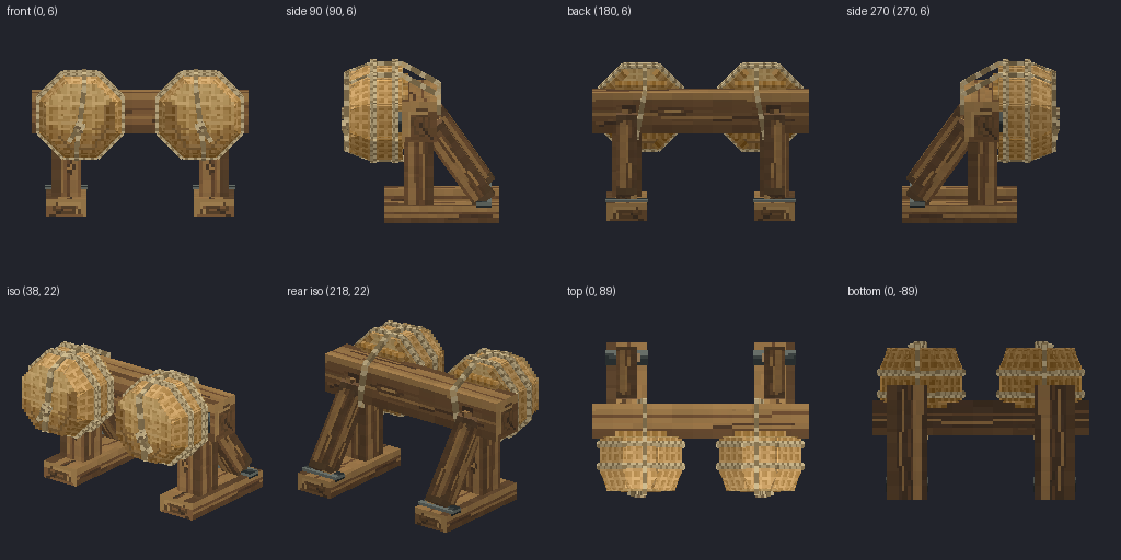 Rail buffer stop from eight angles