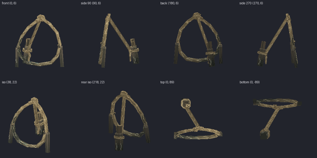 Rope snare from eight angles