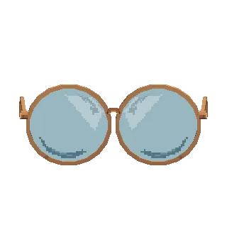 Round glasses turning around