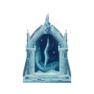 Runestone portal ring with a swirling core turning around