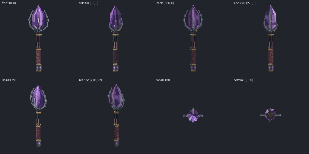 Sceptre from eight angles