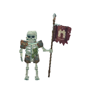 Skeleton officer with a banner preview