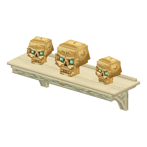 Skull shelf, free Hytale model