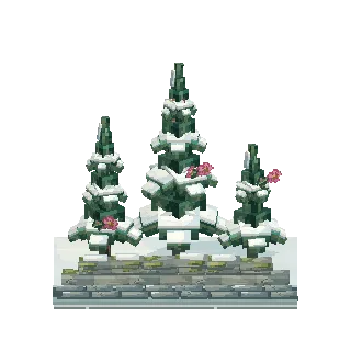 Snowy spruce cluster preview