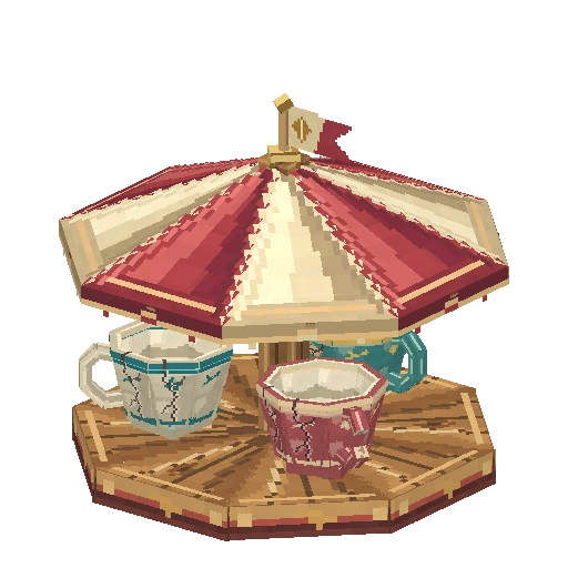 Spinning teacup ride, free Hytale model