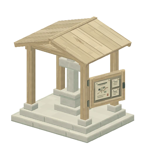 Stone market cross, free Hytale model