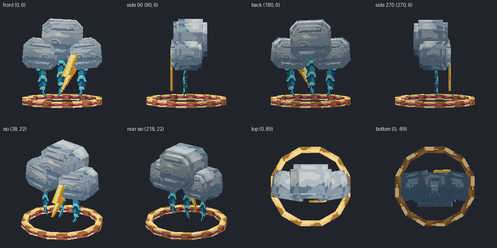 Storm cloud prop from eight angles