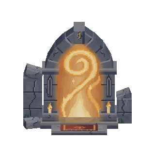 Swirling portal ring turning around