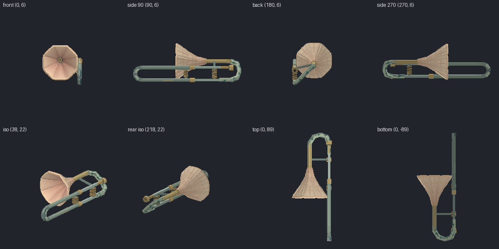 Trombone from eight angles