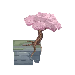Twisted bonsai cliff tree preview