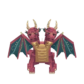 Two-headed salt-crust dragon preview