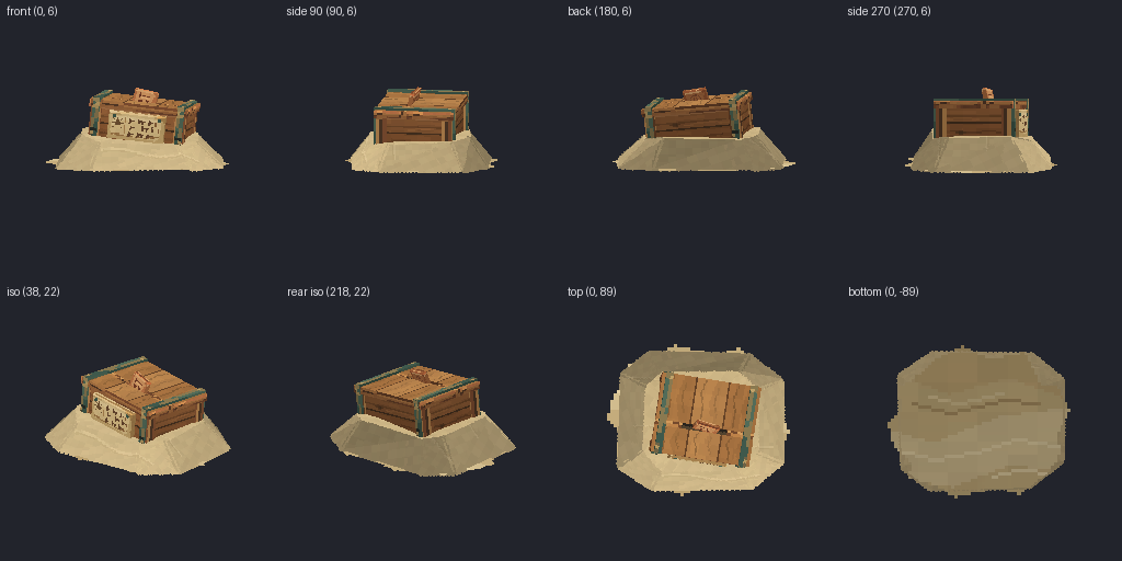 Vote crate from eight angles