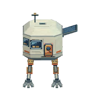Walking house on bird legs preview
