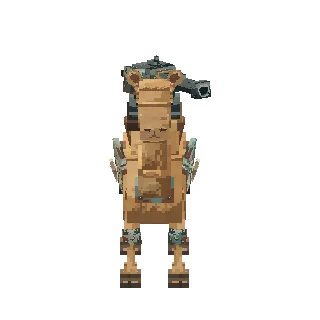 War camel with a swivel gun turning around