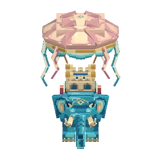 War elephant with a tower howdah preview