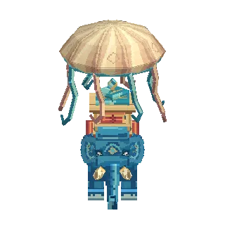 War elephant with a tower howdah preview