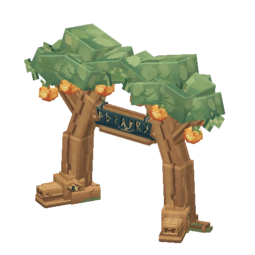 Welcome arch sign, free Hytale model