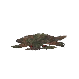 Wet leaf pile turning around