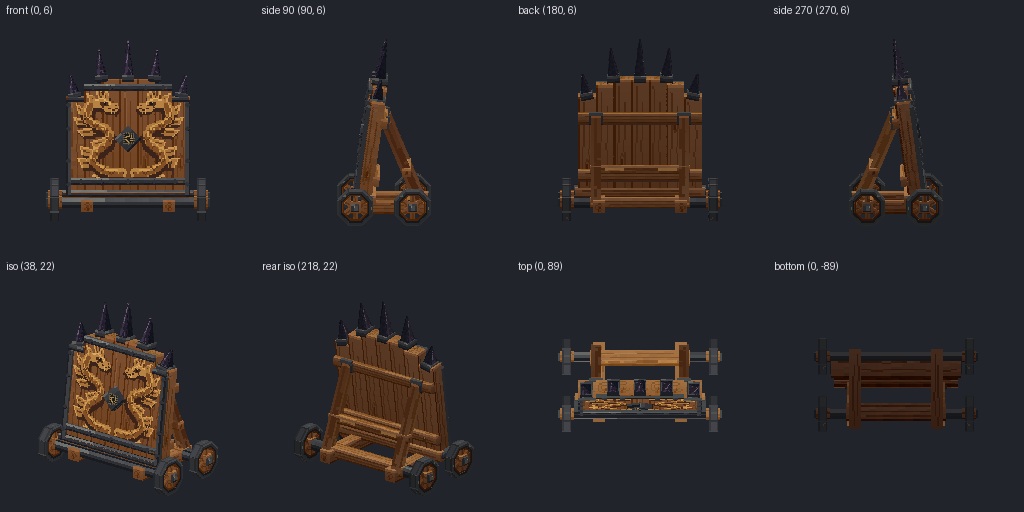 Wheeled mantlet shield from eight angles