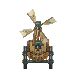 Windmill-sailed land ship preview
